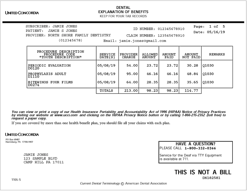 original eob example