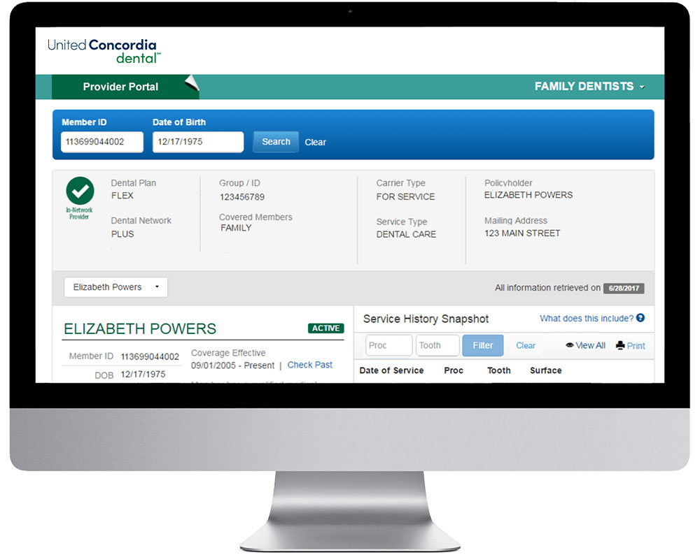 Provider portal example